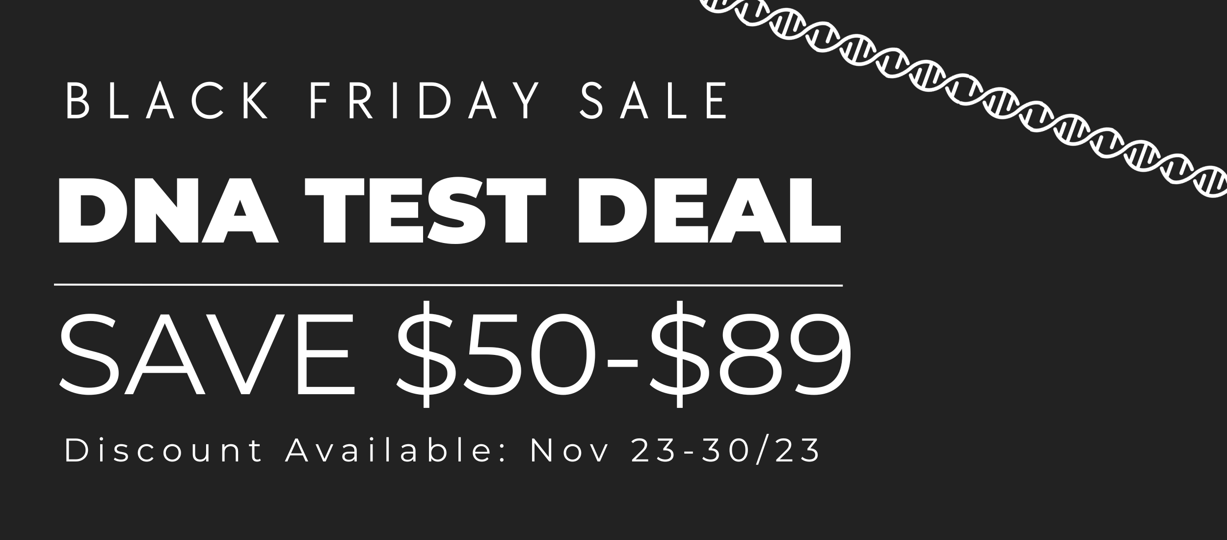 BLACK FRIDAY DNA TEST DEAL BANNER