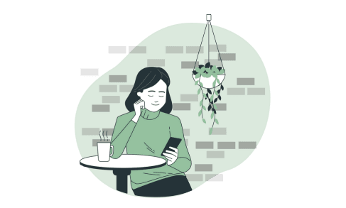 sitting woman cartoon