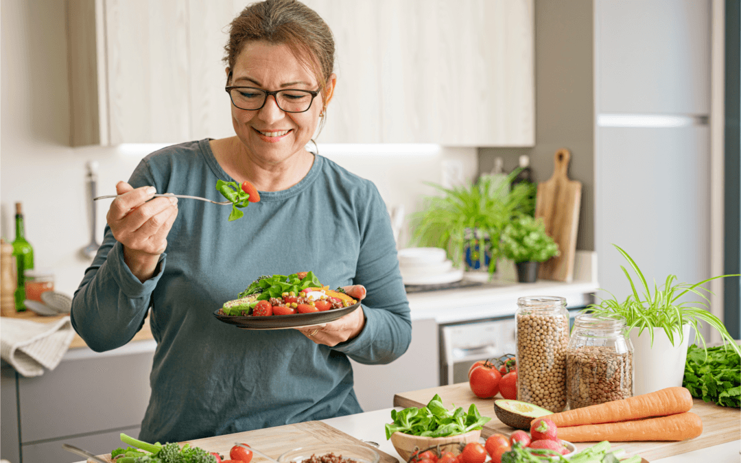 south asian lady eating healthy for weight loss